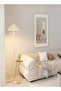 Nordic Atmosphere Floor Lamp Standing Floor Light with Wood Table Brightness Control Lampshade - 4
