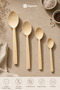 Set of 4 100% Natural Boxwood Wooden Spoons Handmade Wooden Dowry Mixing and Serving Spoons