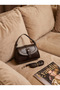 Women's Buckle Baguette Handbag Antique Leather Adjustable Long Strap Hand and Shoulder Bag