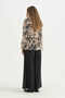 Drawstring Patterned Viscose Tunic - Powder - 8