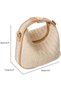 Women Shoulder Bag Crossbody Sling, Ladies Tote Clutch Cross Bags Lightweight Polyester Straw-Woven Satchel - 7