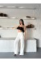 Premium Quality Muslin Fabric Wide-Legged Elasticated Pants - 3