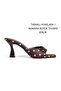Brown Polka Dot Slippers with 7cm Heels Goggle Shoes New Season - 3