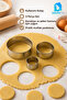 Round Cookie Mold Set of 3 Metal Dough Cutter Stainless Mold Set 6 5 4 cm - 3