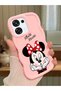 Oppo A6 Pro Compatible Case Camera Protector Pink Silicone Couple Phone Case Cute Pattern