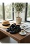 - Genuine Leather Women's Sandals with Stone Detail - 4