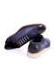 Dark Blue Color Lace-Up Genuine Leather Men's Shoes - 2