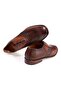 Tan Color Lace-Up Genuine Leather Leather Sole Men's Shoes - 2