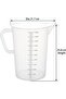 5000ml PP Plastic Measuring Jug – BPA-Free White Graduated Beaker Cup Pitcher withHandle - 3