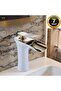 Bathroom Sink Faucet White Gold Color Waterfall Imported with 7 Years Warranty