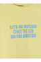 Green Text Printed Boy's T-Shirt - 3