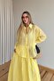 Yellow Crinkled Shirt Skirt Set - 51159 - 5