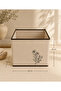 Floral Patterned Closet Organizer Box with Lid - 30X30X30 cm Foldable Multi-Purpose Storage Box - 4