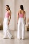 Casual Pants, High-Flex Waist Lycra Wide-Leg Denim Jeans - White