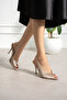 Romese Satin Ankle-Tie Open Toe Detail Women's Heel Shoes - 3