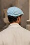 Positano Sky Linen Textured Slim Fit Kasket – Flat Cap |   Riviera Collection - 2