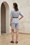 سترة MY FASHION ذات ياقة شال وحزام - 6