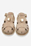 Women's Closed-Front Slippers Real Leather Rc 7006 Suede Beige - 4