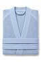 Unisex Light Blue Kimono Bathrobe 100% Cotton Soft Absorbent Spa & Hotel Quality Bath Robe for Men & Women - 2