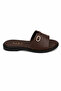 Hera Brown Genuine Leather Slippers