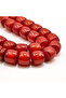 Pakistani Faturan Rosary 33 Beads 10.5x11.5mm Deep Red Barrel Prayer Beads 50g Red Silk Tassel - 5