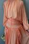 Mercan Ruffle Detail Skirted Suit Orange - 3