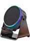 Smart Wireless Bluetooth Speaker with RGB LED Lights, Portable Mini Subwoofer, Rechargeable Stereo Speaker with Built-in Phone Holder, Wireless Music Speaker for Home, Office, Outdoor & Travel