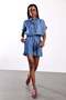 Blue Tensel Shirt Shorts Set 05311 - 2