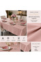 Powder Color Linen Look Tablecloth |   Stain Resistant |   Oeko-Tex |   Custom Size Production |   Stylish Dining Table Cover - 2