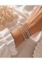 Steel Crushed Chain Twist Chain Women's / Men's 2-Piece Combination Bracelet with Extension Chain Gold / Silver Color