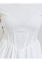 Pink Corset Waist A-Line Midi Dress - 4