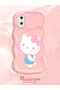 iPhone XS Compatible Case Camera Protector Pink Silicone Couple Phone Case Kitty Pattern - 2