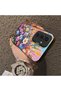 Samsung Galaxy S24 Plus Compatible Silicone Edge Hard Back Case Couple Phone Case with Floral Pattern - 4