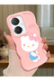 Vivo Y27 Compatible Case Camera Protector Pink Silicone Couple Phone Case Kitty Pattern