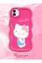 Samsung Galaxy A04 Compatible Case Camera Protector Red Silicone Couple Phone Case Kitty Pattern - 2