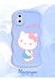 iPhone XS Compatible Case Camera Protector Blue Silicone Couple Phone Case Kitty Pattern - 2