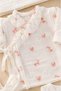 Newborn 10-Piece Muslin Hospital Discharge Set Cotton Seasonal Baby Girl-Boy Bodysuit Set 0-3 Months with Blanket - 3