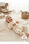 Floral Patterned Organic Cotton Baby Romper – Long Sleeve Snap Romper - 3
