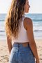 Pineyto Model 95% Cotton Body Crop with Flexible Comfortable Fabric for Daily Use Basic White Color - 4