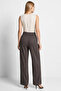 High Waist Pleated Zippered Regular Leg Trousers - 2