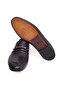 Burgundy Color Laceless Genuine Leather Men's Shoes - 3