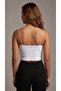 Women's Thin Strap Crop Top Bustier Blouse - 3