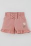 Girl's Shorts Set with Glitter Tulip Print and Bow Detail, Ages 2-6, Powder - 7