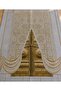 Kaaba Gate Patterned Micro Chenille Prayer Mat |   Gold Leaf Detailed |   Burma Tasseled |   Luxurious Velvet Textured Prayer Mat |   Premium Quality |   Hajj Umrah Gift |   Dowry Prayer Rug - 2