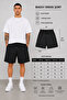 2 Pieces Black-Grey Oversize Fit Shorts Bermuda Comfortable Fit Anti-Sweat Summer Wear - 7