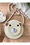 Children's Teddy Bear Straw Shoulder Bag Cute Mini Bag with Cross Strap