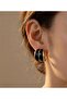 Black Moon Gold Earrings - 2