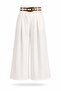 White Belted Linen Blend Trousers 51405