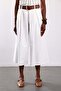 White Belted Wide Leg Trousers 261038 - 6