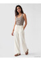 Lcw Vision Women's Elastic Waist Textured Pants